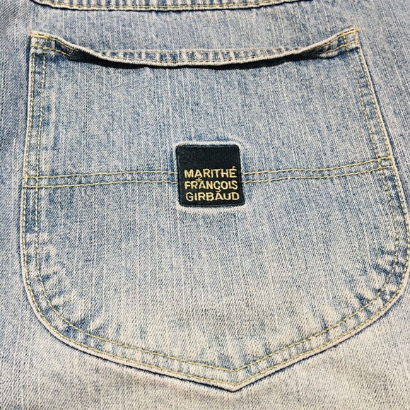 Vtg Y2K Marithe Francois Girbaud Men 40 Blue Denim Urban Street Jorts Shorts - Picture 8 of 11